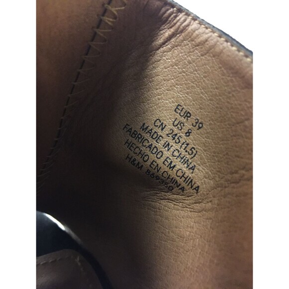 H&M women Platform slip on open toes  black Sandals~Size EUR 39 US 8 - Picture 11 of 12